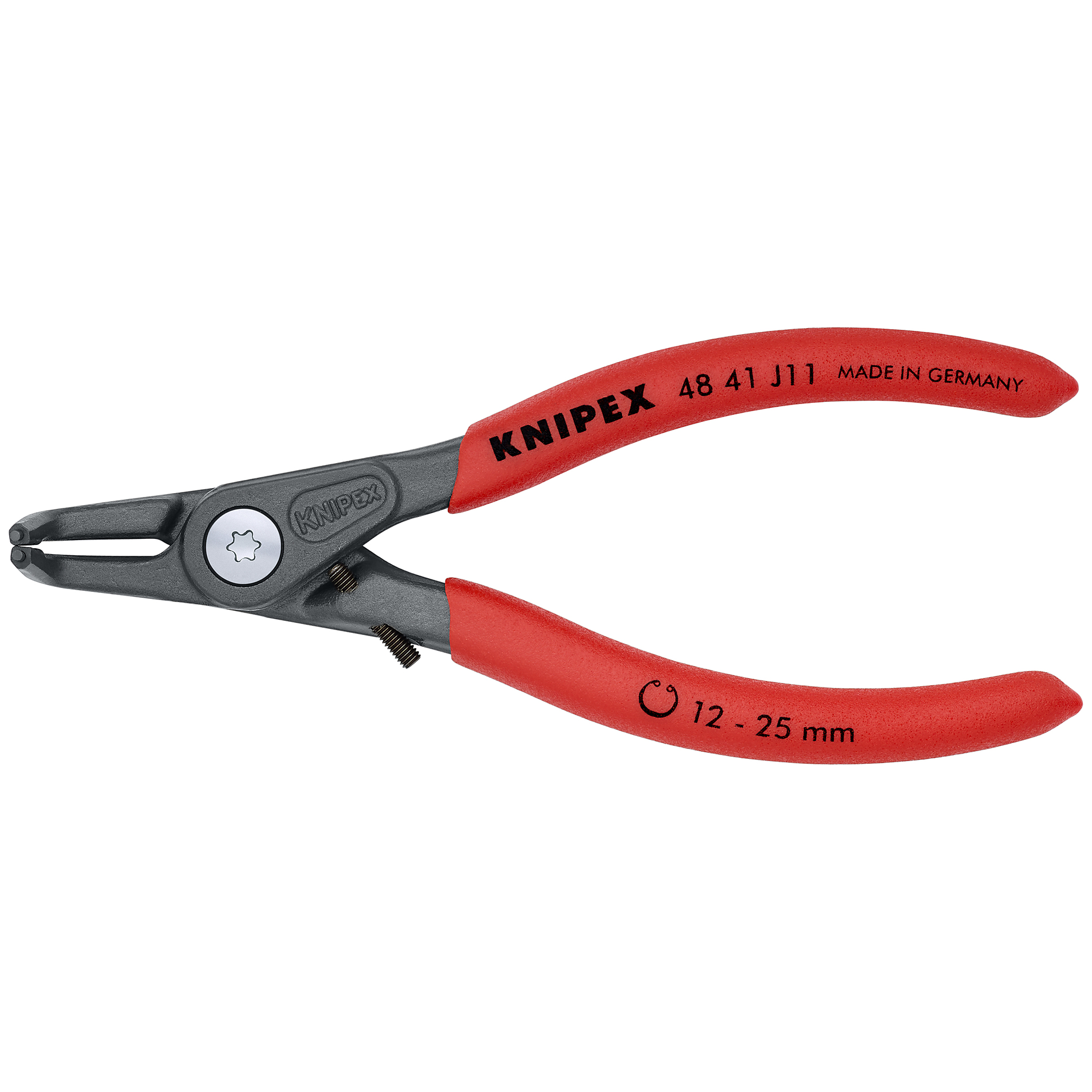 KNIPEX, Int 90°Prec.Snap Ring Plrs-Limiter,3/64 tip,5.25in., Pieces (qty.) 1 Material Steel, Model# 48 41 J11
